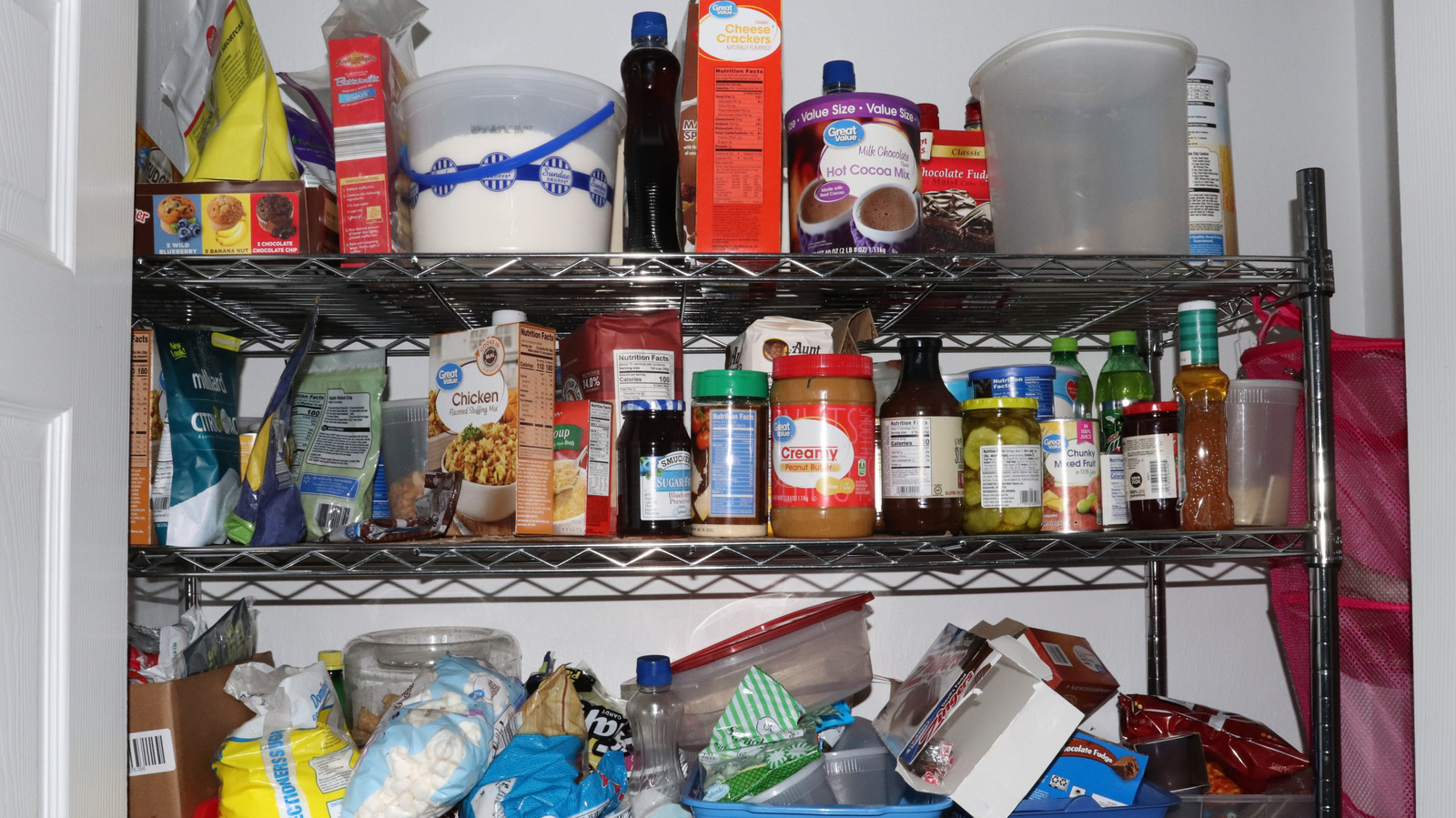 Dollar Tree Storage Baskets With Handles Can Simplify Finding Things In Your Pantry