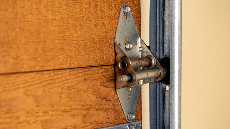 A garage door opener showing signs of wear