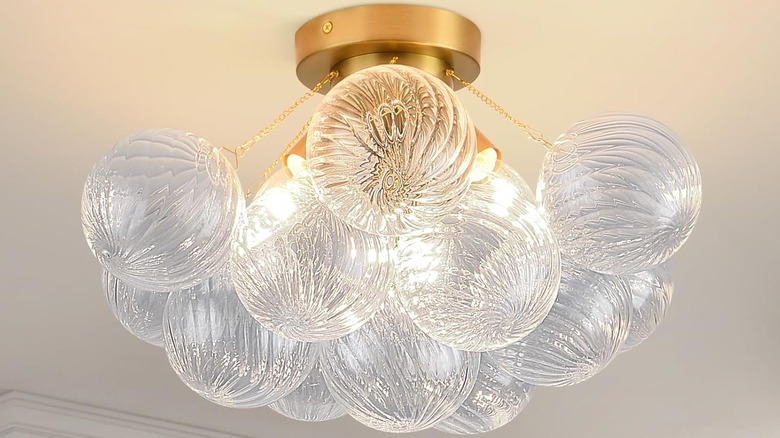 Amazon Pandaluna bulb cluster chandelier, Pottery Barn dupe