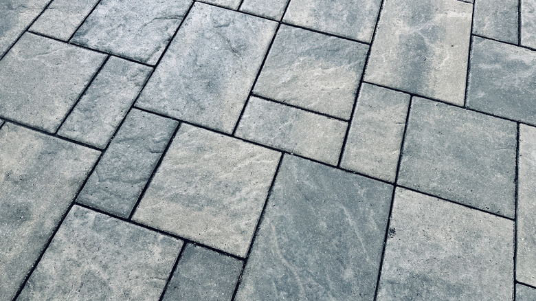 Concrete pavers interlocked