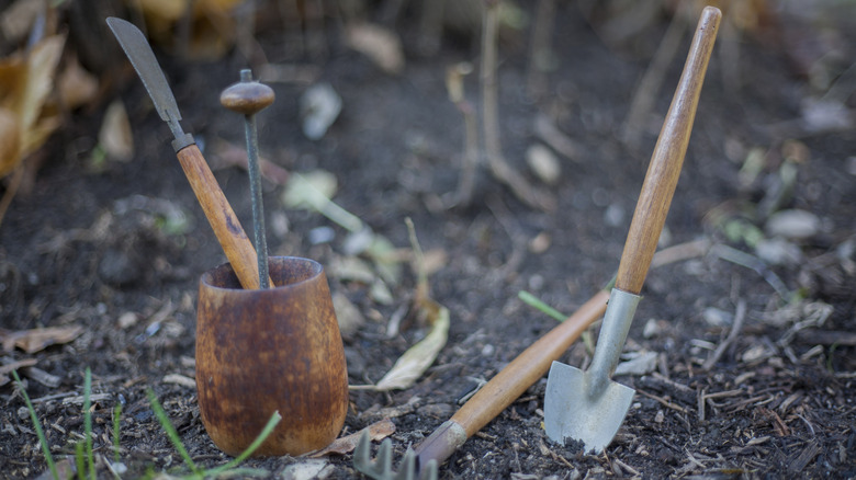 Tiny fairy garden-sized tools