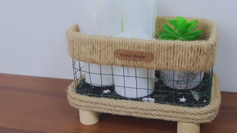 screenshot of DIY wire basket