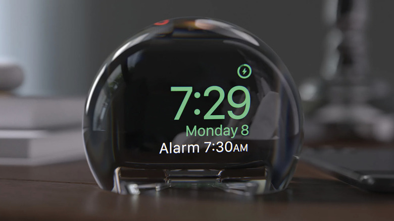 A QVC magnifying smartwatch clock for desks