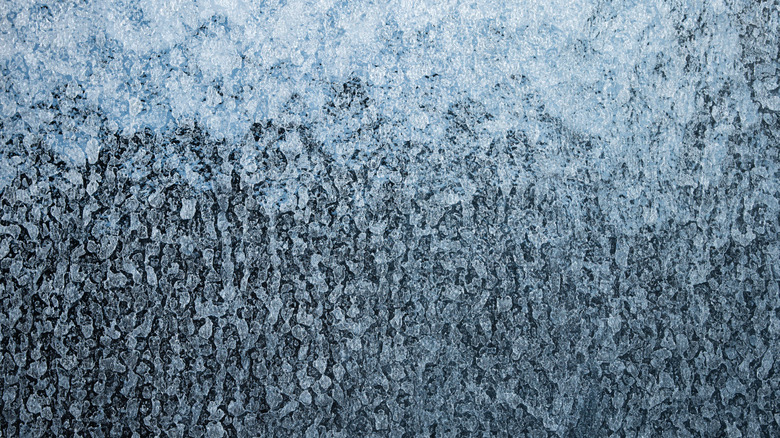 Hard water stains on glass