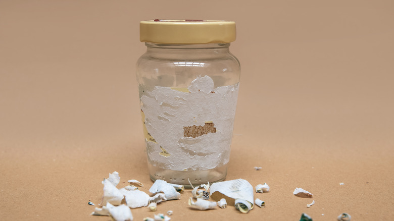 Sticky jar residue