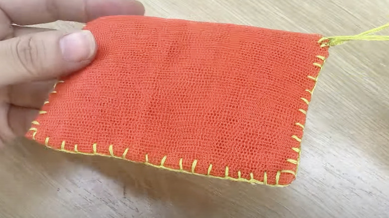 Photo of handmade dish scrubber