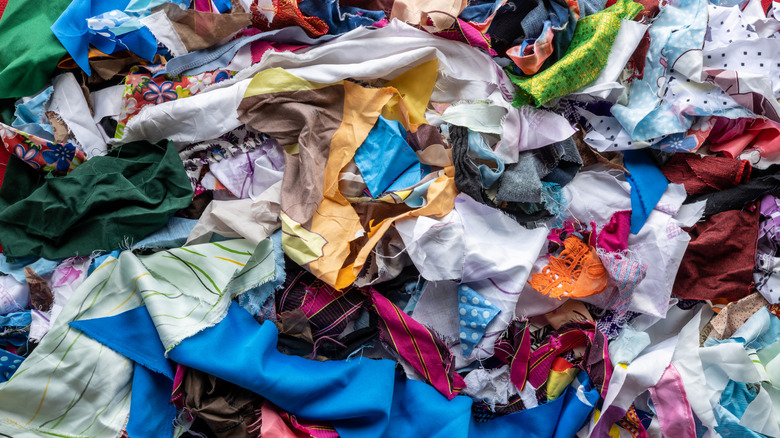 Pile of fabric scraps