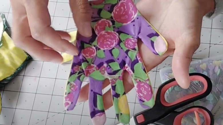 Handmade garden gloves