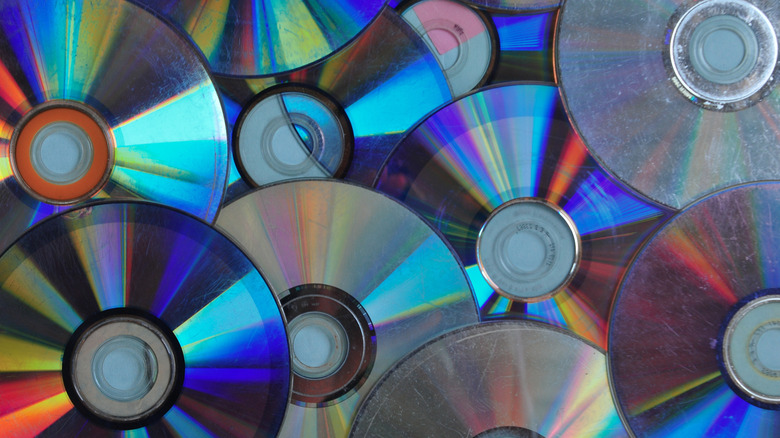 Stack of old CDs
