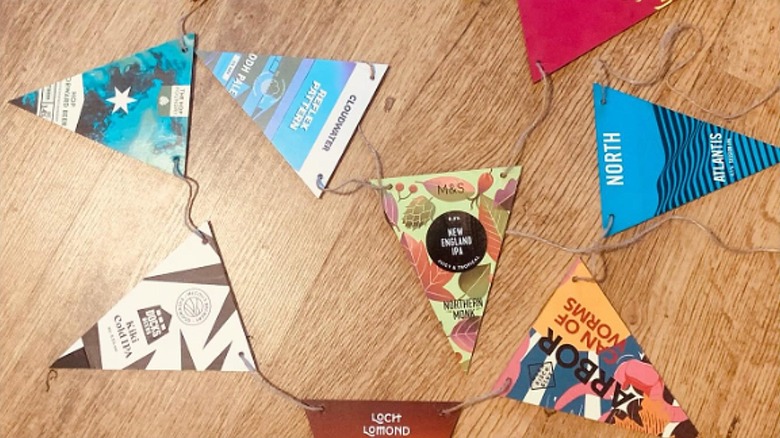 bunting made from aluminum cans