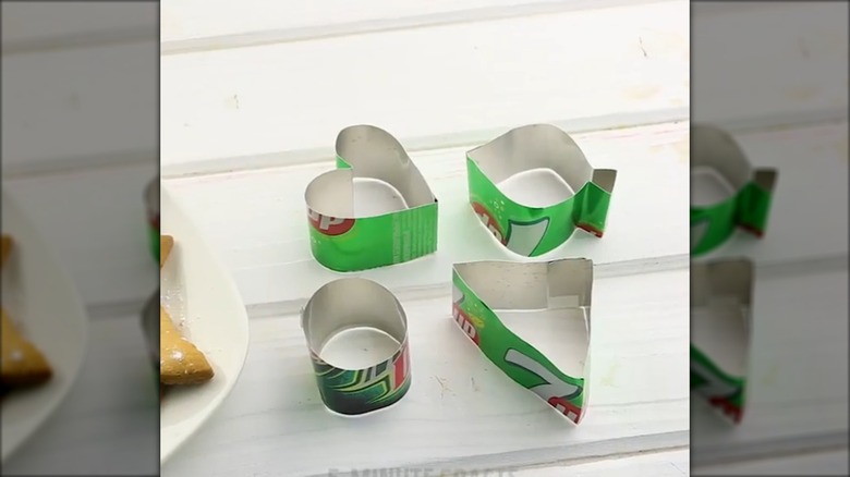 soda cans fashioned into cookie cutters