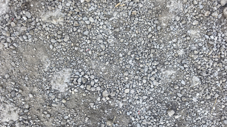 Gravel subbase ready for concrete.