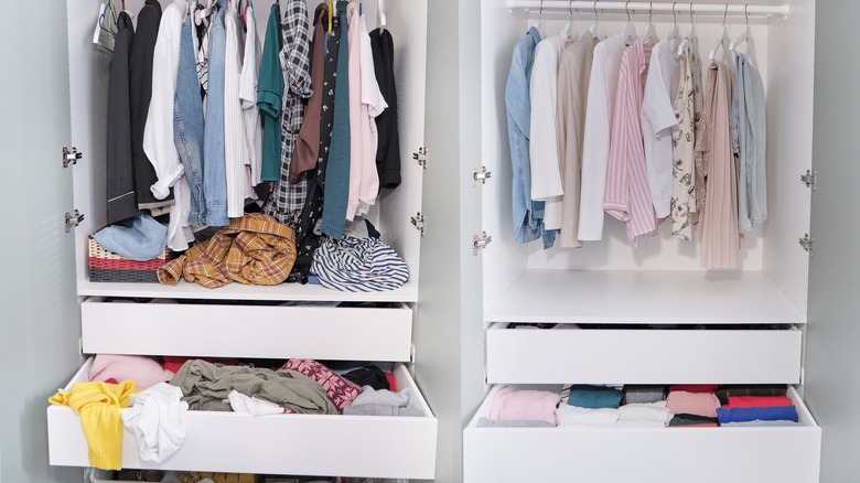 messy closet