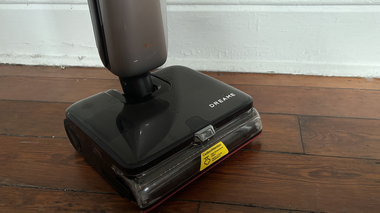 A Dreame Aero Ultra Steam Vacuum Mop on wood floor