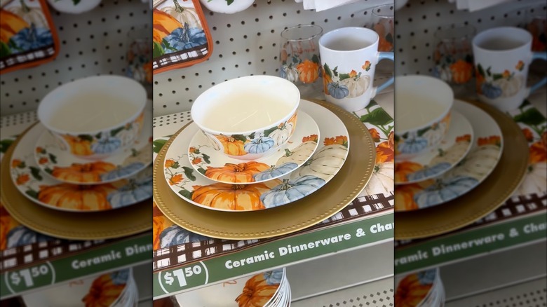 How to setup a place setting using Dollar Tree tableware.