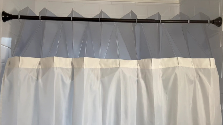 Top portion of the SPACE Store's space-saving curtain