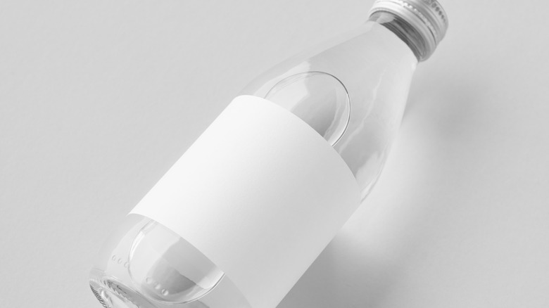 Sealed bottle of club soda