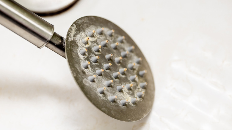 shower head with limescale
