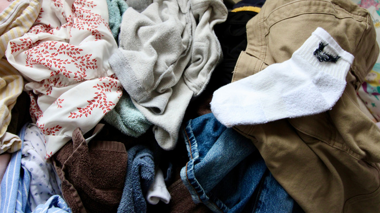 Jumbled pile of laundry