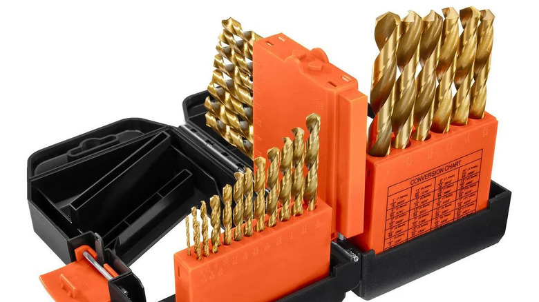 The Warrior titanium drill bit set from Harbor Freight