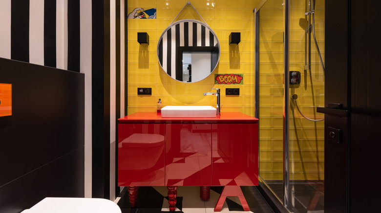 modern colorful bathroom