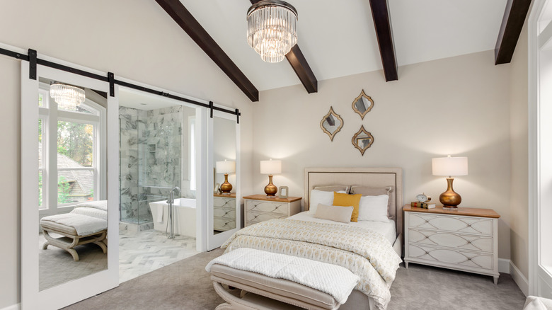 master bedroom in luxury home