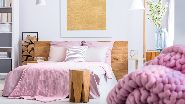 room with wood accents
