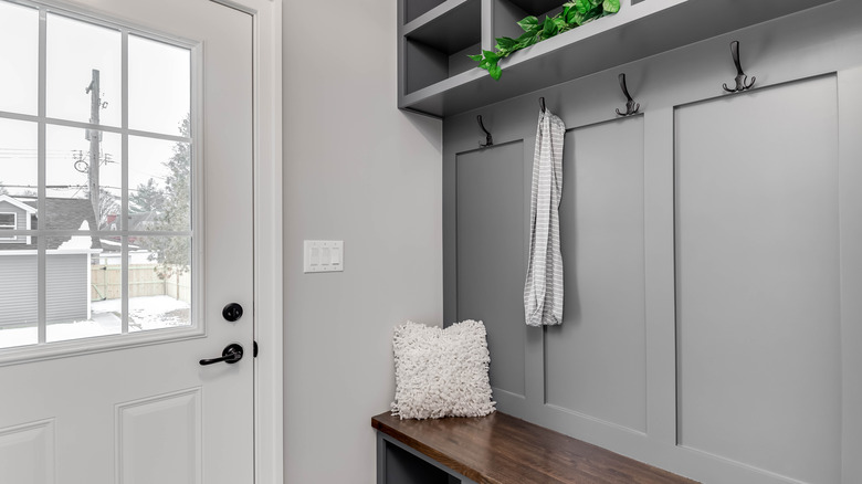 A clean mudroom 