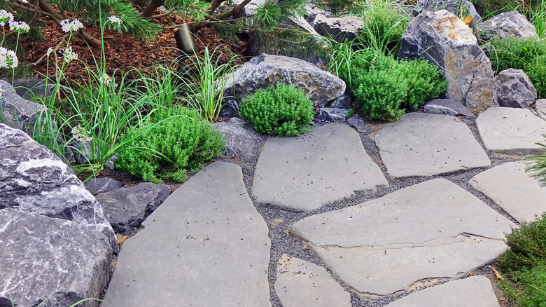 stone paver path