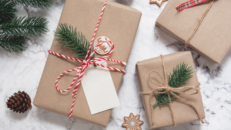 Wrapped Christmas gifts