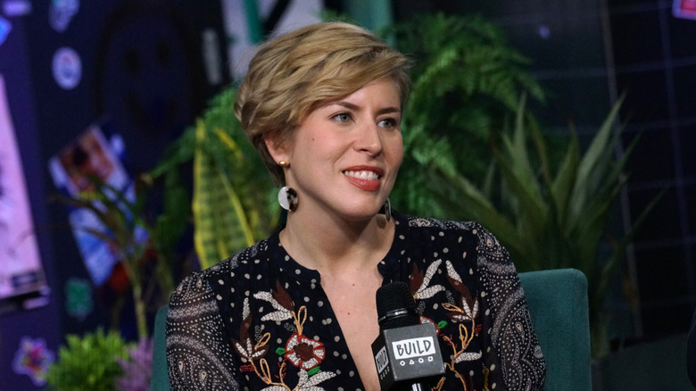 Erin Napier smiling portrait while doing an interview