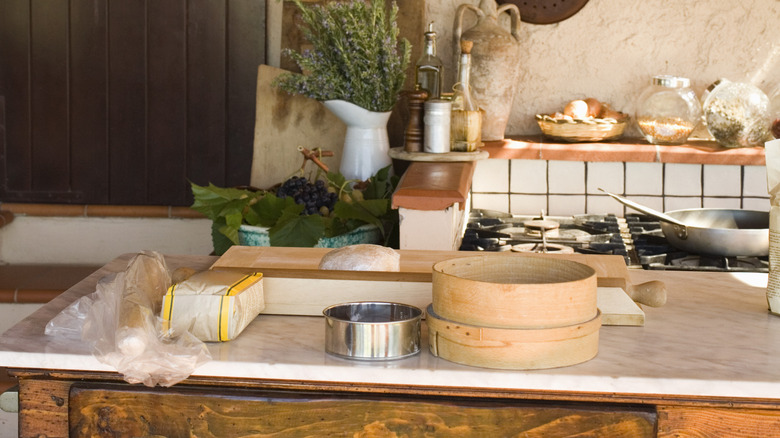 Rustic kitchen scene