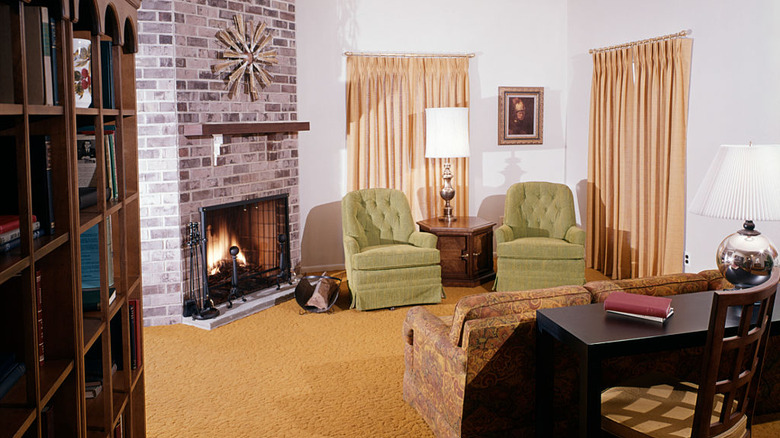 a living room in the '70s