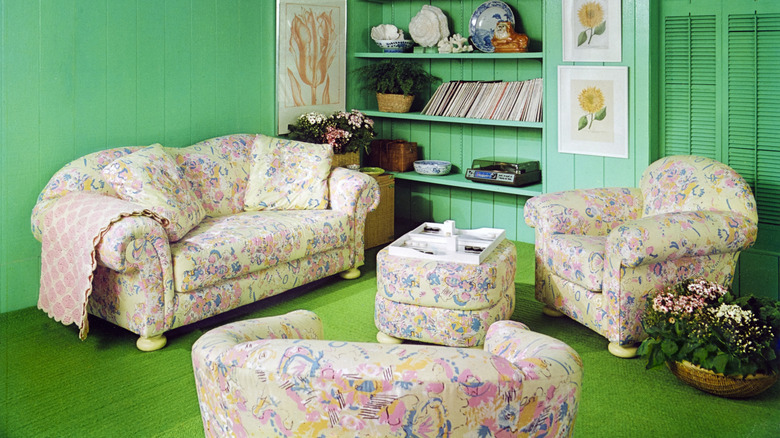 Chintz floral sofas
