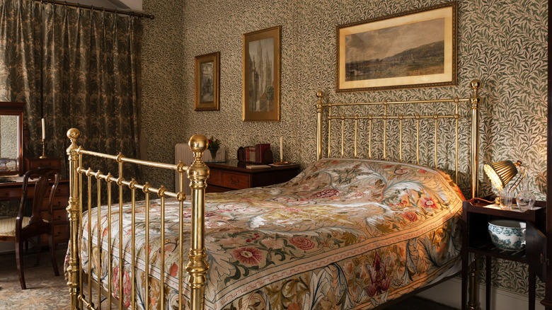 Ornate brass bed