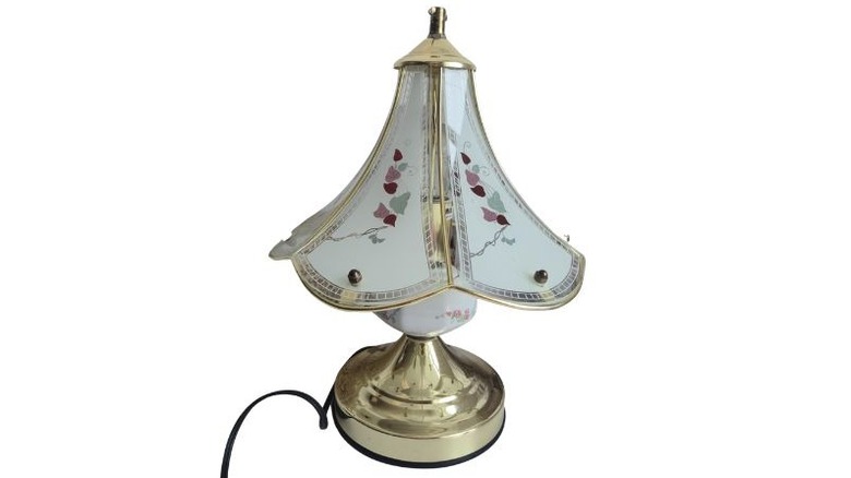 Touch lamp with a brass base