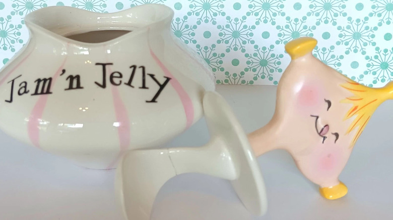 A Jam 'n Jelly jar from Holt Howard Pixieware