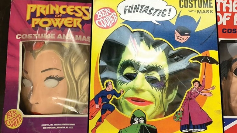Two vintage Ben Cooper Halloween masks still in their boxes