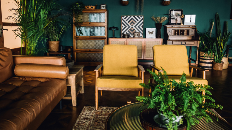 1960s apartment filled with vintage furniture