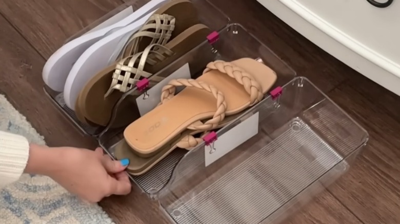 acrylic organizers for shoe storage