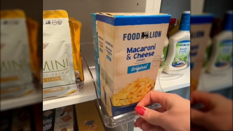 acrylic organizers in pantry