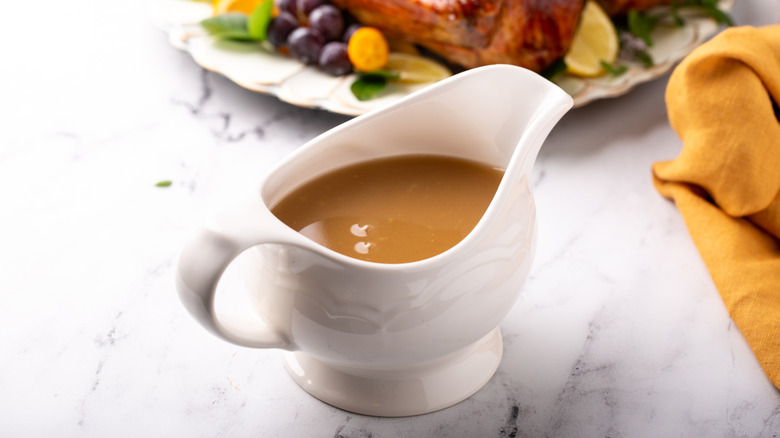 white gravy boat