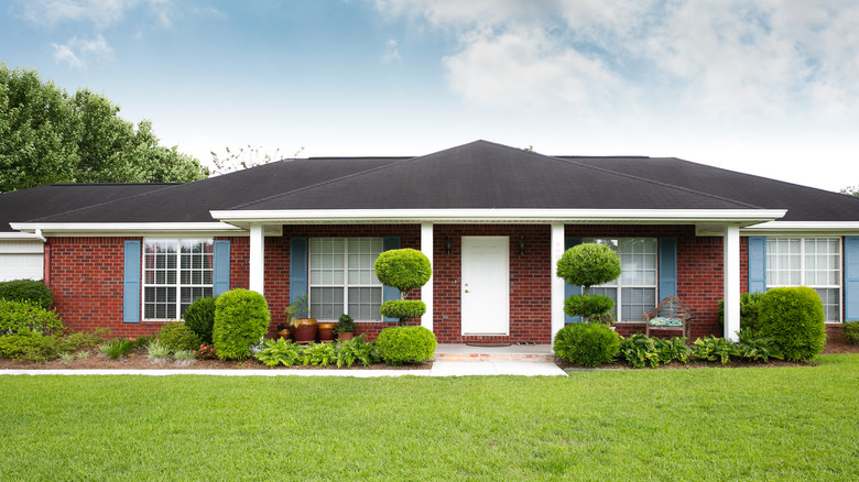 brick ranch style house