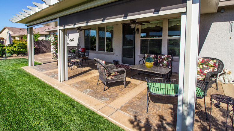 acid stained concrete patio