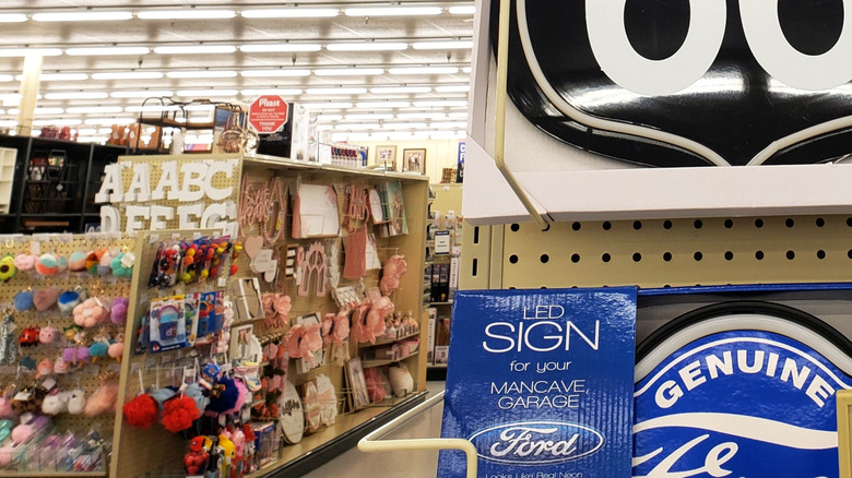 Home decor on display in a Hobby Lobby store.