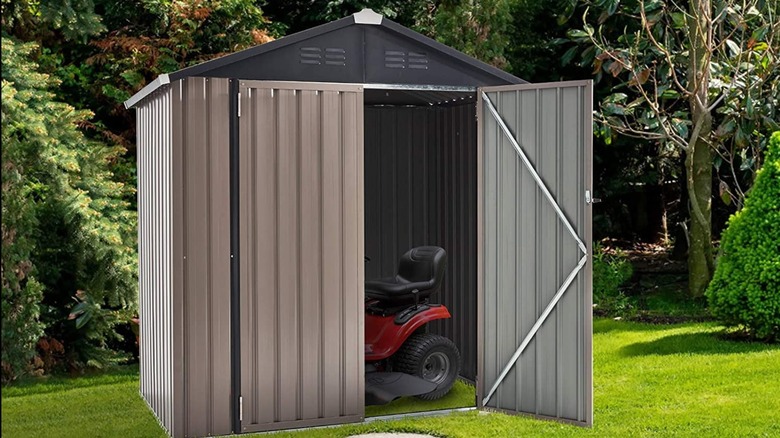 Yodolla 6-by-4-foot outdoor metal storage shed from Walmart