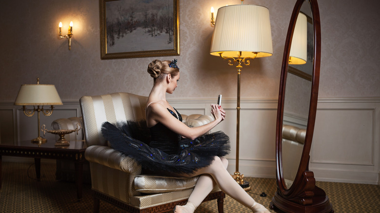 A woman taking a selfie