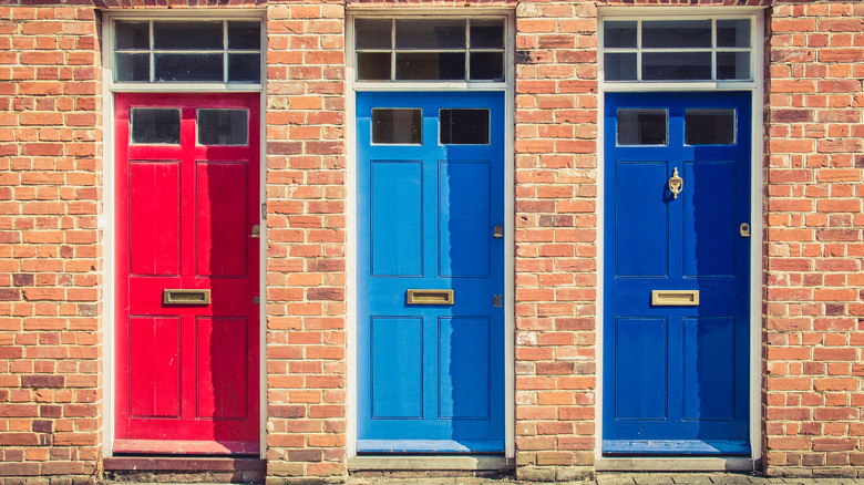 A row of doors