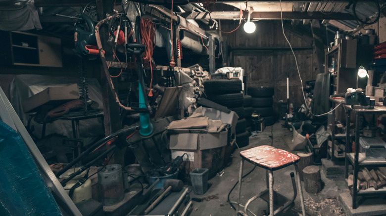 Dark and dirty garage