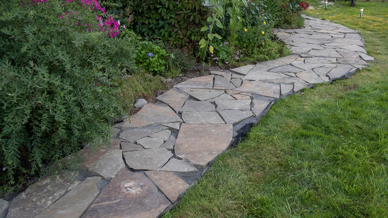 Flagstone pathway